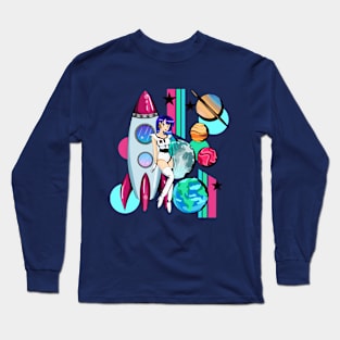 Space Girl Astronaut Long Sleeve T-Shirt